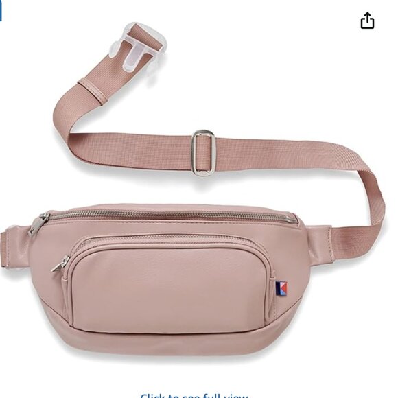 Kibou Vegan Premium Leather Fanny Pack Diaper Bag With Detachable Compact Changi - Picture 2 of 4